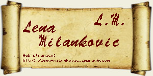 Lena Milanković vizit kartica